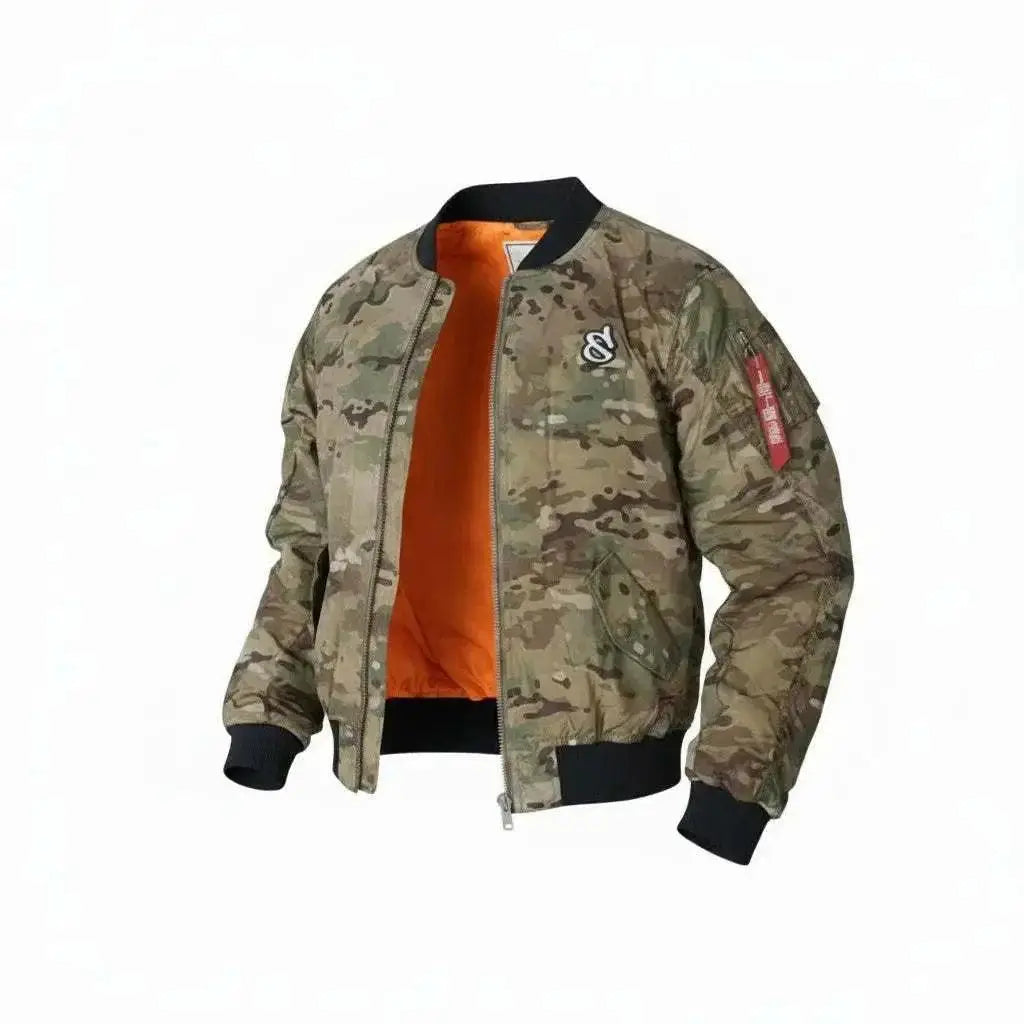 Damska Kurtka Bomberka Taktyczna/Outdoorowa - Kamuflaż Multicam | Wiatroodporna | Wygodna | Na Aktywność WarriorGear.eu