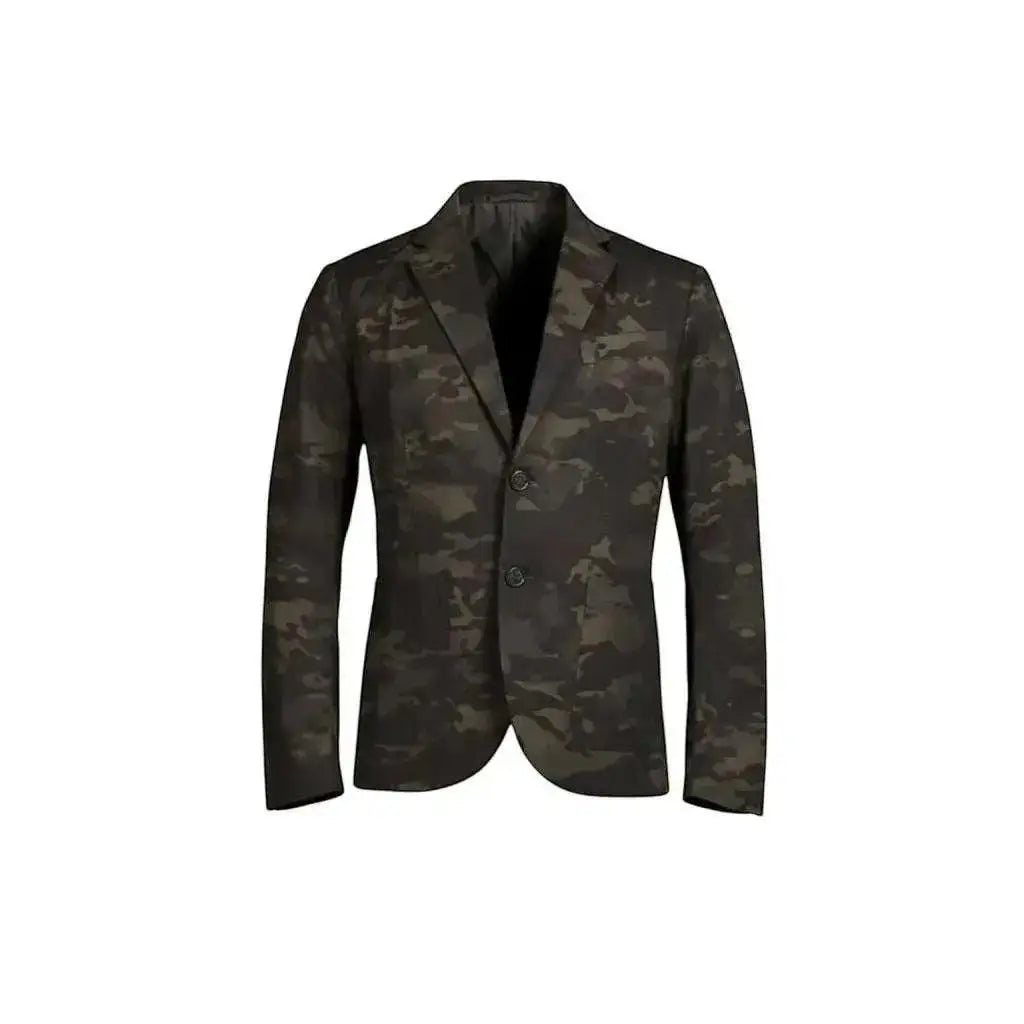 WarriorGear.eu men's tactical blazer in black camouflage Multicam. Lightweight, comfortable, casual jacket with button closure and pockets.