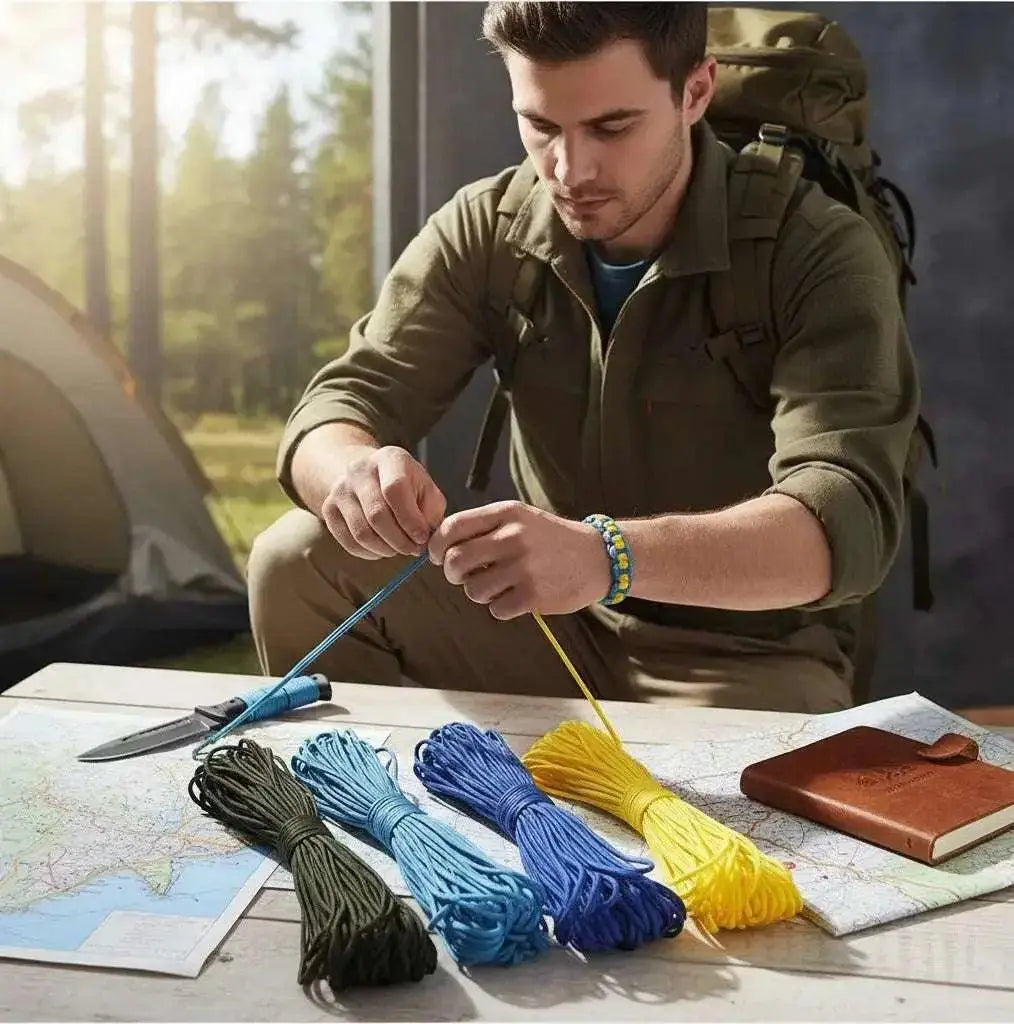 Wielofunkcyjna linka Paracord 550 Type III 10 m nylonowa, odporna na warunki atmosferyczne, idealna do survivalu i outdooru.