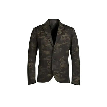 WarriorGear.eu men's tactical blazer in black camouflage Multicam. Lightweight, comfortable, and stylish for urban outdoor wear.