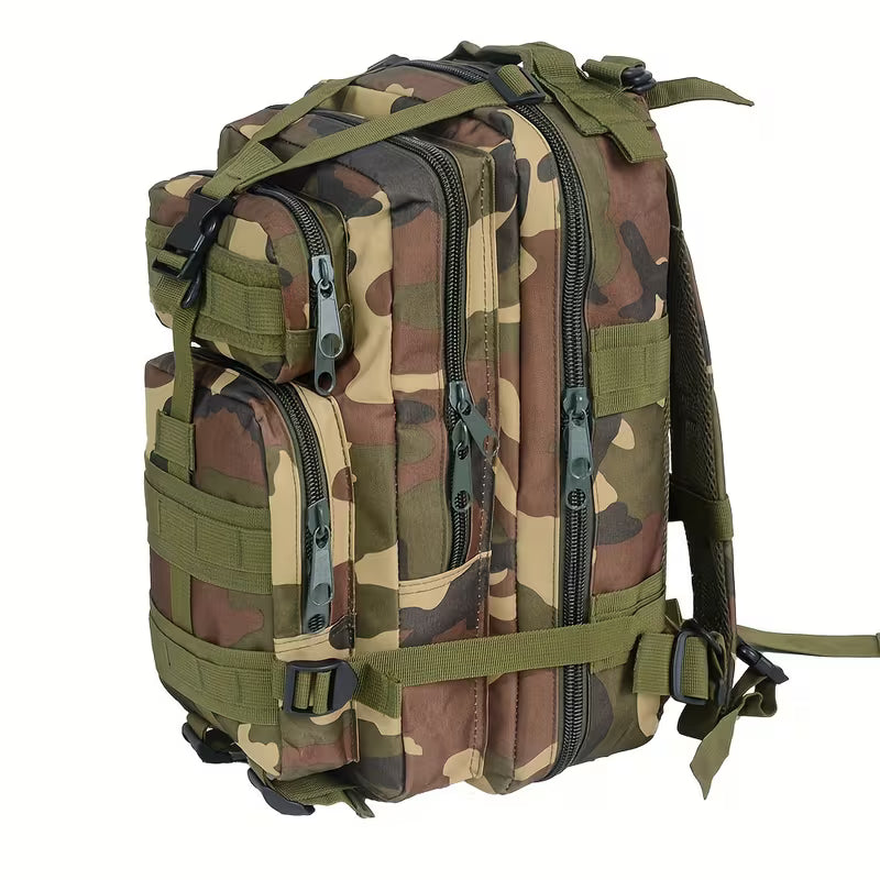 Plecak Taktyczny Militarny 30L | Turystyczny Survivalowy Molle | Wodoodporny Wojskowy Outdoor Kamuflaż Zielony