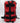 WarriorGear.eu red tactical backpack with black Molle straps and adjustable straps, 30L capacity, ideal for outdoor and military use.