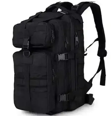 Czarny plecak taktyczny 30 l MOLLE – przód